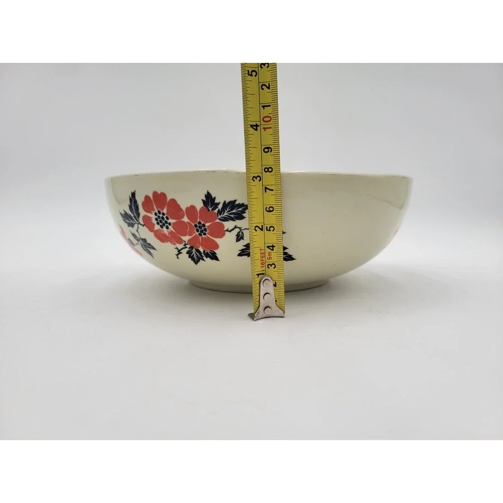 Vintage Hall's Superior Quality‎ Kitchenware Red Poppy Vegetable Serving Bowl